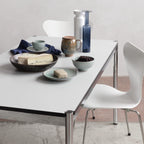 USM Haller table pearl gray white laminate (T69)