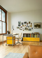 USM Haller table pearl gray white laminate (T59)